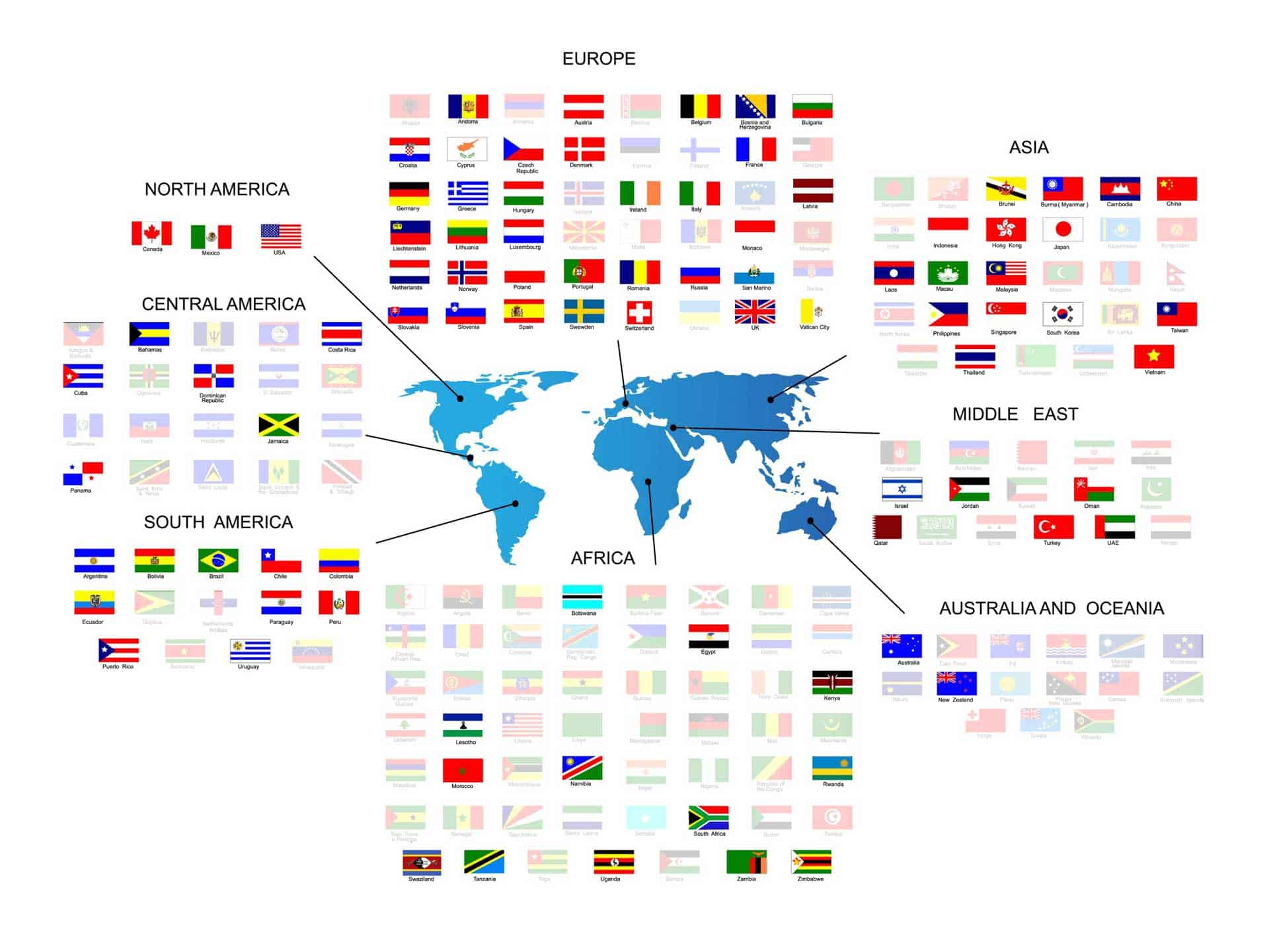 Flags World Map